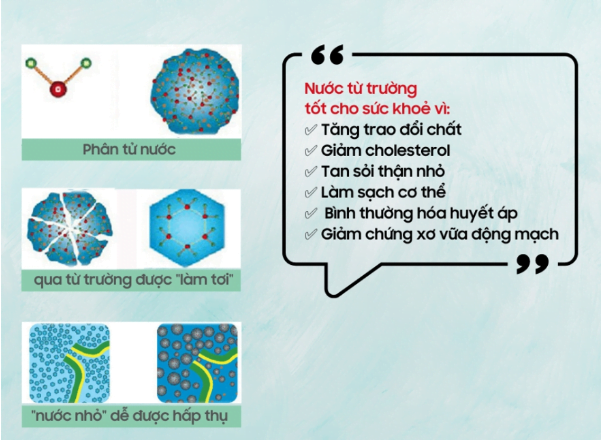 Nước từ trường tốt cho sức khỏe